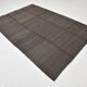 6x9 Gray & Black Striped Vintage Kilim Rug, 183x269Cm