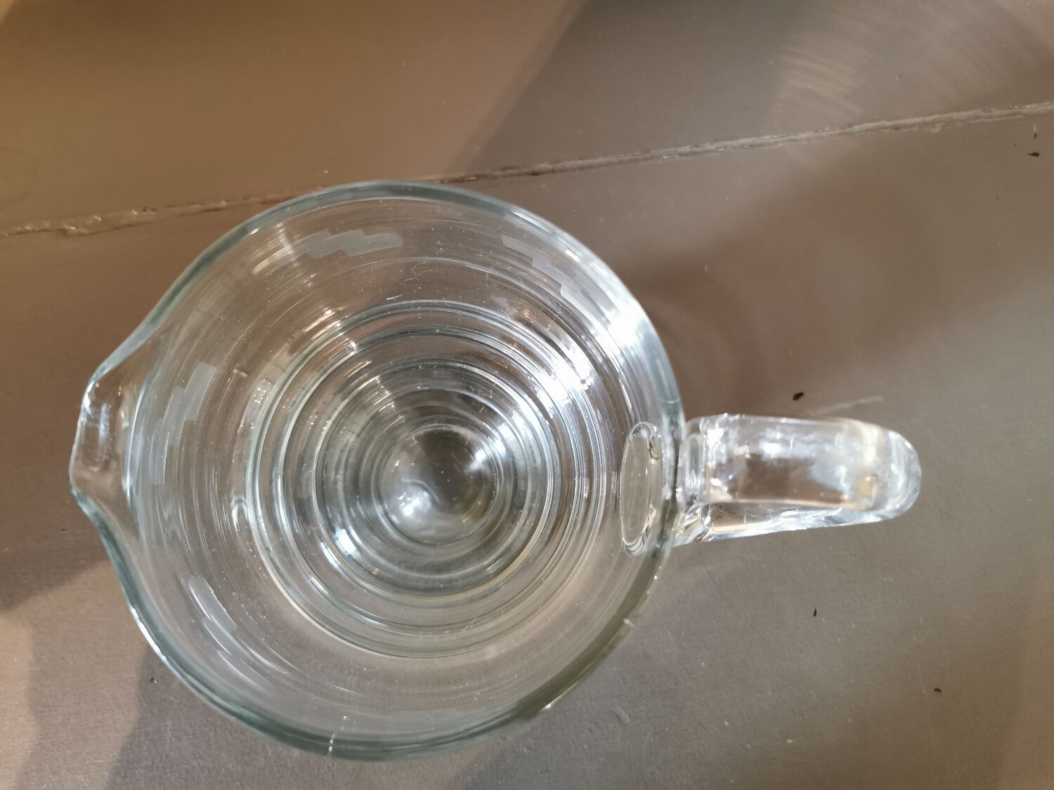 Art deco glass pitcher