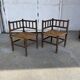Paire de fauteuils perlés