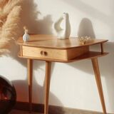 Solid oak tripod console table – vintage & restored