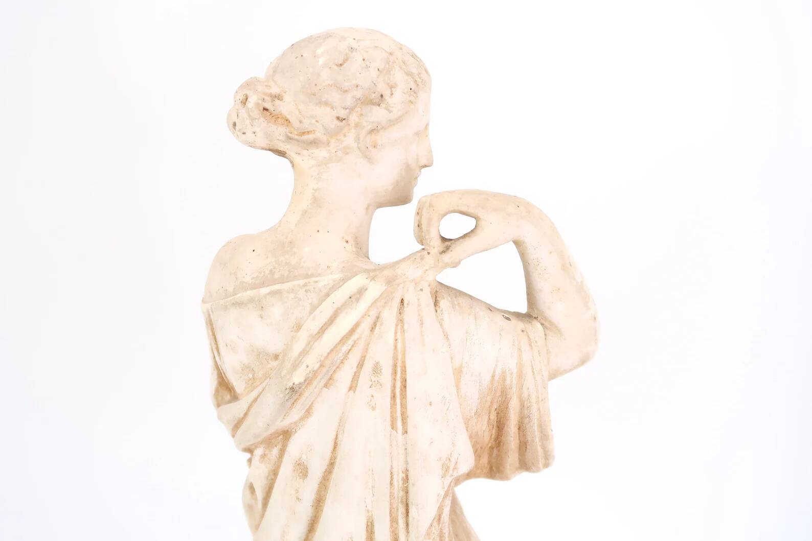 Classical female plaster sculpture by Diane de Gabis