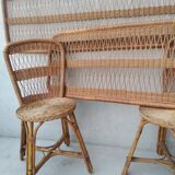 Vintage rattan headboard