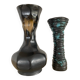Pair of vintage glazed ceramic vases