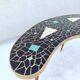 Kidney-shaped coffee table with mosaic top, 1950s