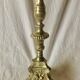 Antique large brass candlestick lamp base