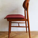 Ensemble de quatre chaises de salle à manger tchèques des années 1960 par TON avec une influence scandinave