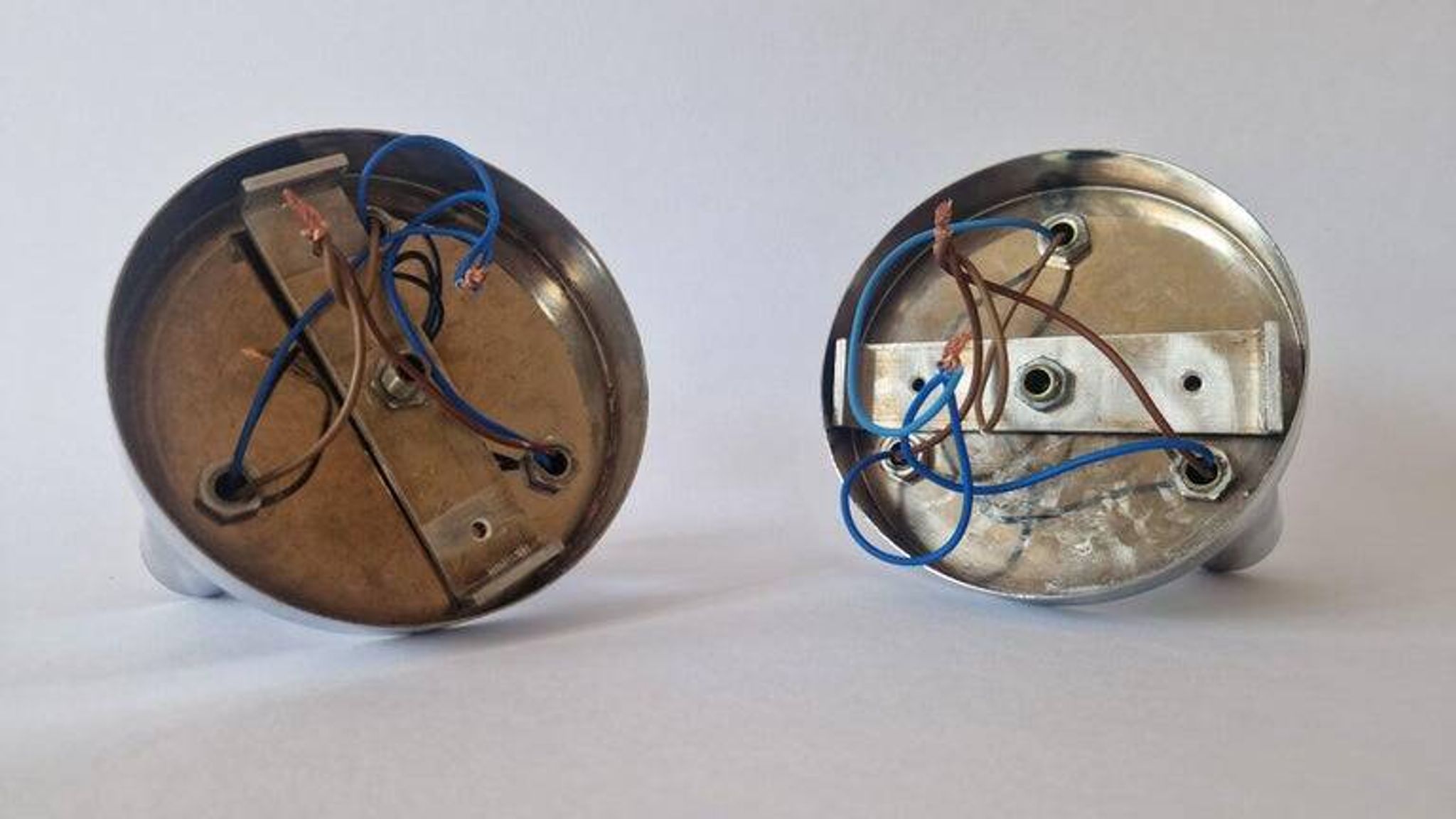 Set of Two Wall Lamps, Flush Mount, Sputnik, Space Age, Italy, 1970s