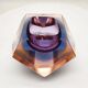 1960s rare colours multifaceted ashtray or catch-all in Murano glass by Flavio Poli for Seguso. Made in Italy
