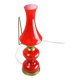 Mid-century Italian Red Glass and Brass Table / Wall Lamp