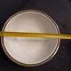 Victorian era silver-plated bowl with oak wood.