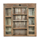 Patinated wooden wall window
