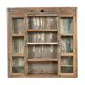 Patinated wooden wall window