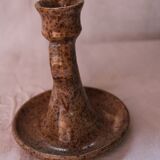 Cellar rat candlestick in enamelled speckled sandstone
