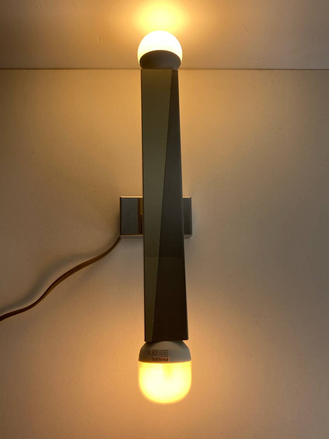 80s metal wall lights