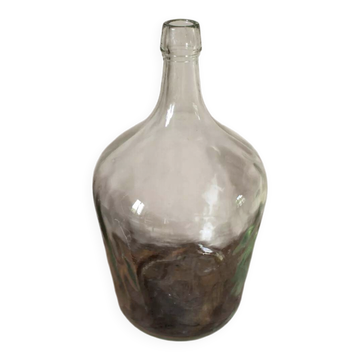Dame-jeanne, bonbonne en verre transparent
