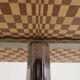 Coffee table made from hundreds of wooden blocks in a psychedelic pattern, 1990s.