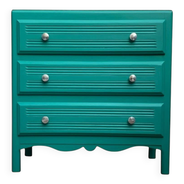 Art Deco emerald green chest of drawers