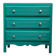 Art Deco emerald green chest of drawers