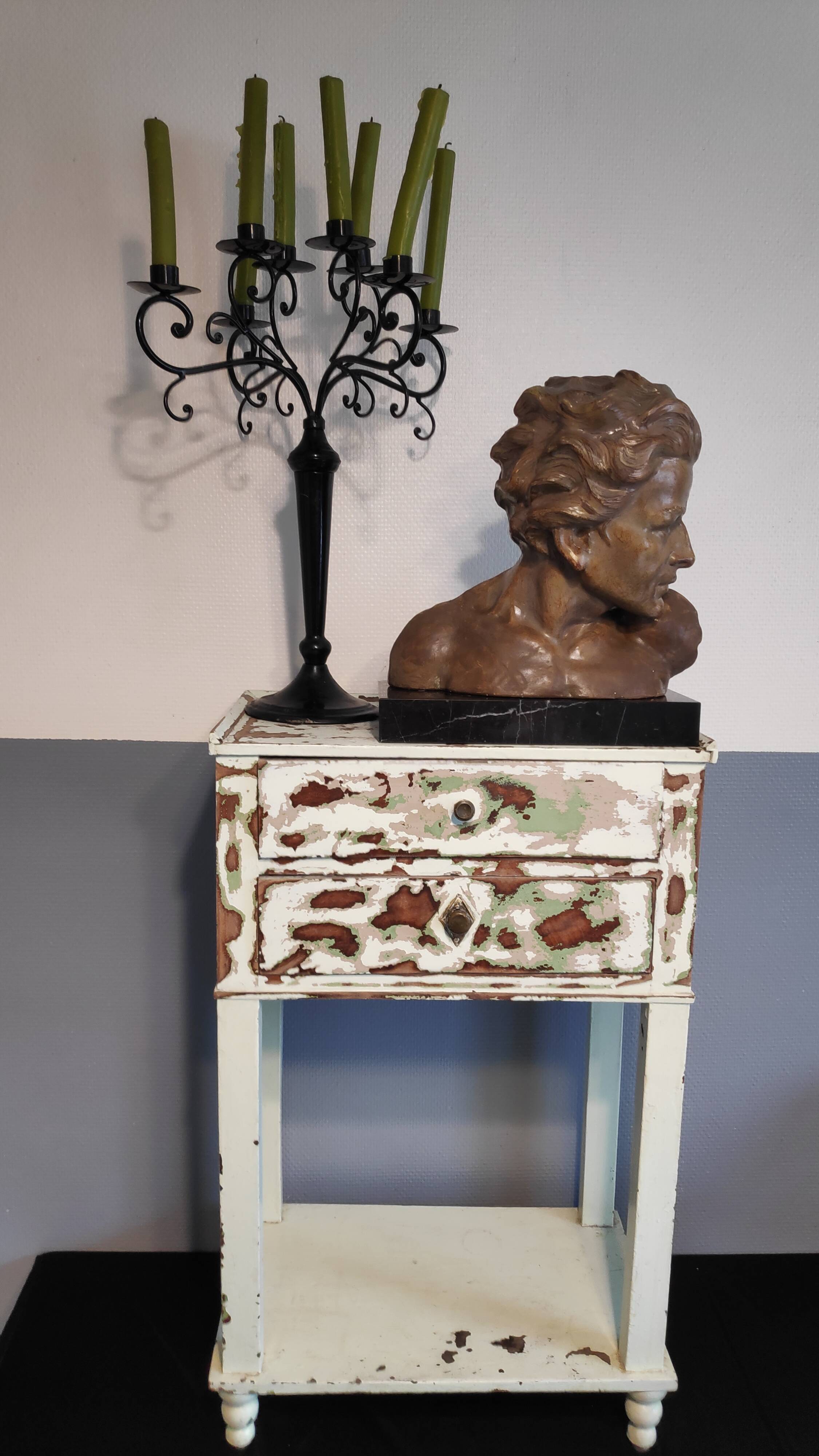 Bust of Mermoz in plaster by Giuseppe Carli (1915-1987)