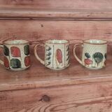 Glazed stoneware mugs from the 60s