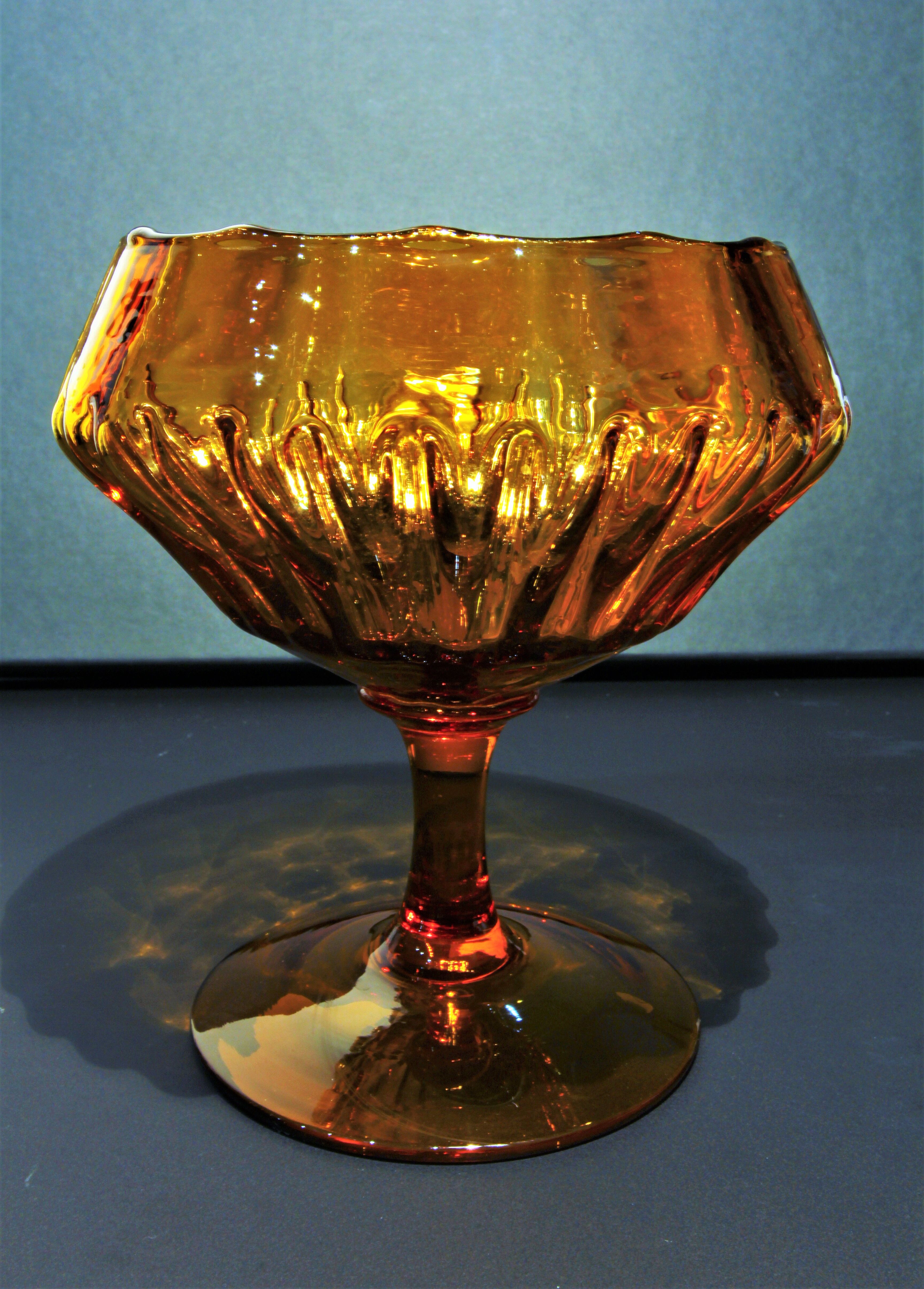 Large orange Bohemian crystal candy maker