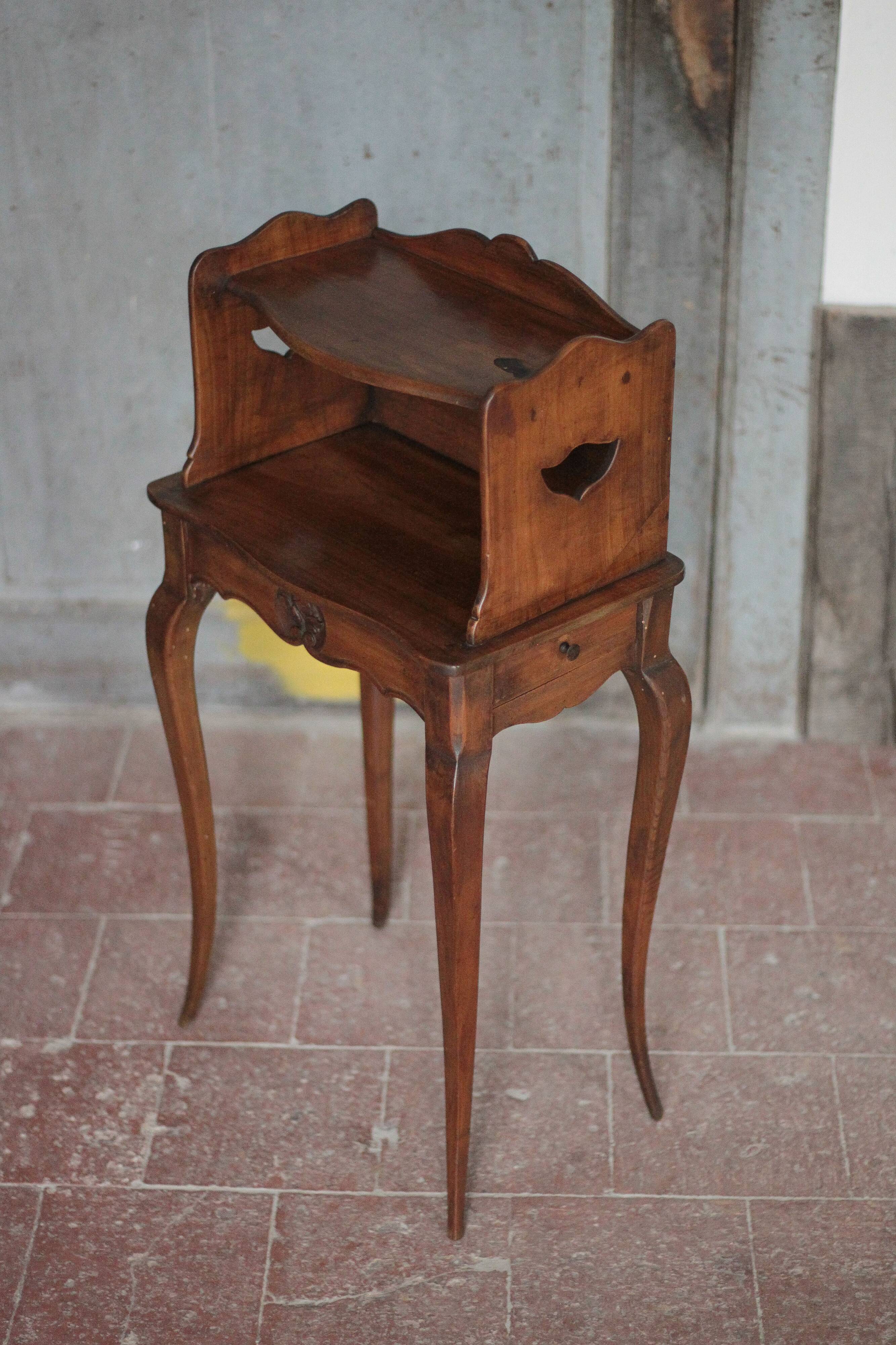 Bedside table, nightstand wood, accent furniture, antique furniture.