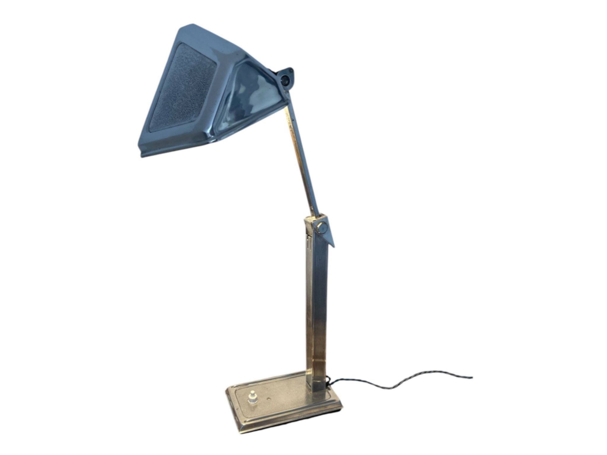 Vintage Pirouett France lamp, Art Deco, model patented in 1940, aluminum
