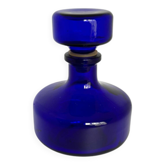 Cobalt blue glass bottle