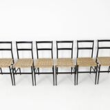 Set of 6 “Superleggera” Chairs by Gio Ponti for Cassina, 1950s