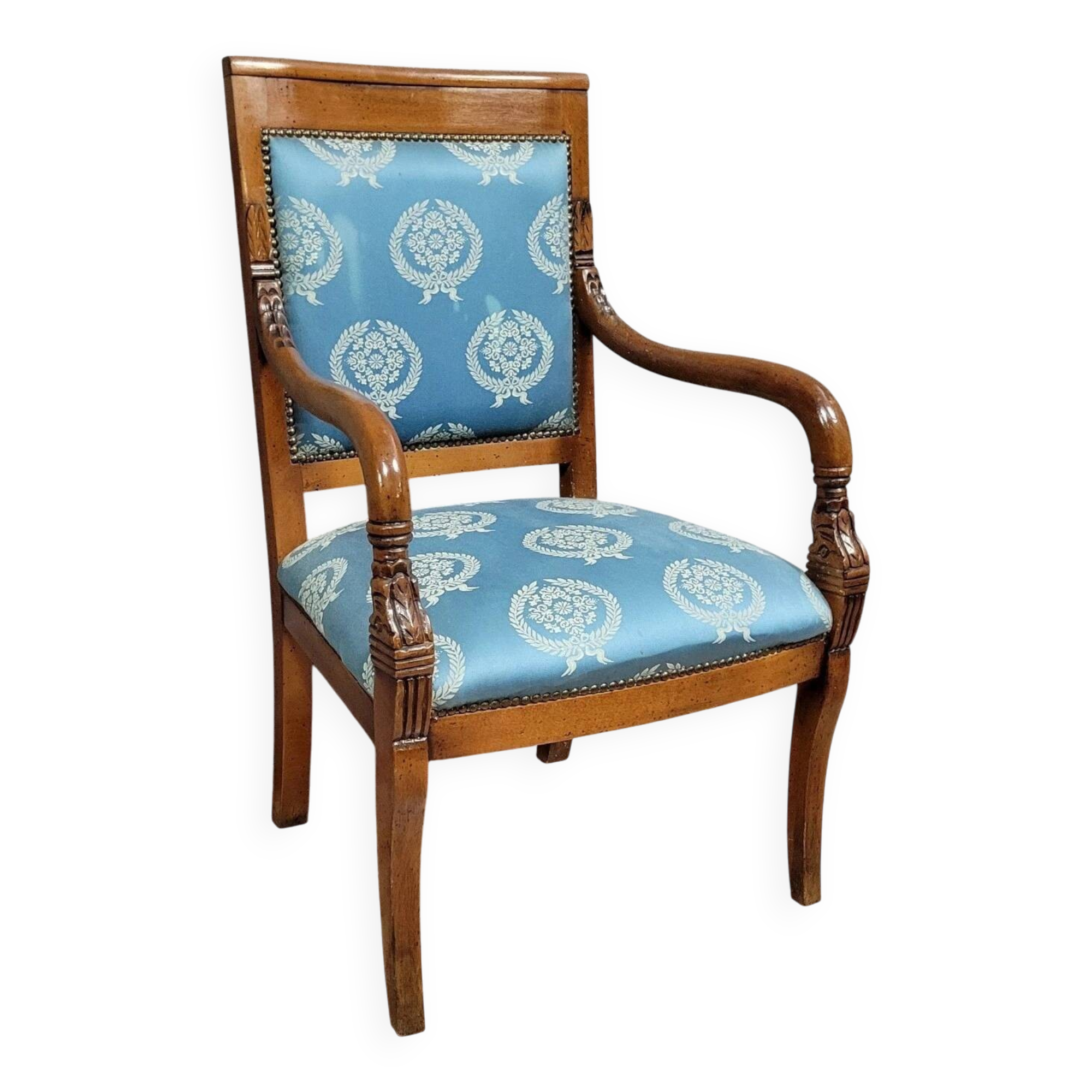 Empire style mahogany dolphin desk chair circa 1880