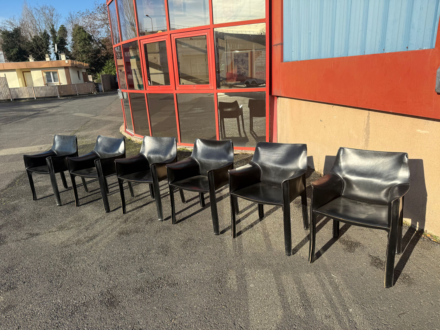 Cassina CAB 413 black armchair