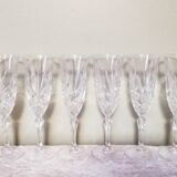 8 flûtes à champagne en cristal