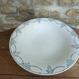 Ancien plat de service rond en céramique Moulin des loups & Hamage modèle Graciela