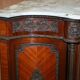 Louis Buffet in Walnut 19th Century with Drawers, Marble and Bronze Ornaments