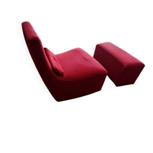 Chauffeuse rocking et - pouf