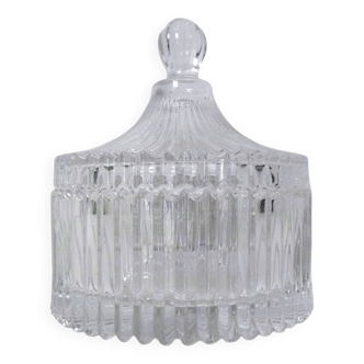 old glass candy box