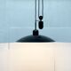 Postmodern vintage pendant lamp with counterweight by Metalarte, 1980s.