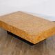 Table basse en bois et loupe d'orme 1970