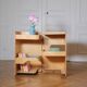 90s laminated wood folding storage unit