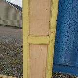 Old polychrome Burmese teak window with interior mirror