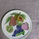Decorative hanging plate, fruit model, in glazed ceramic