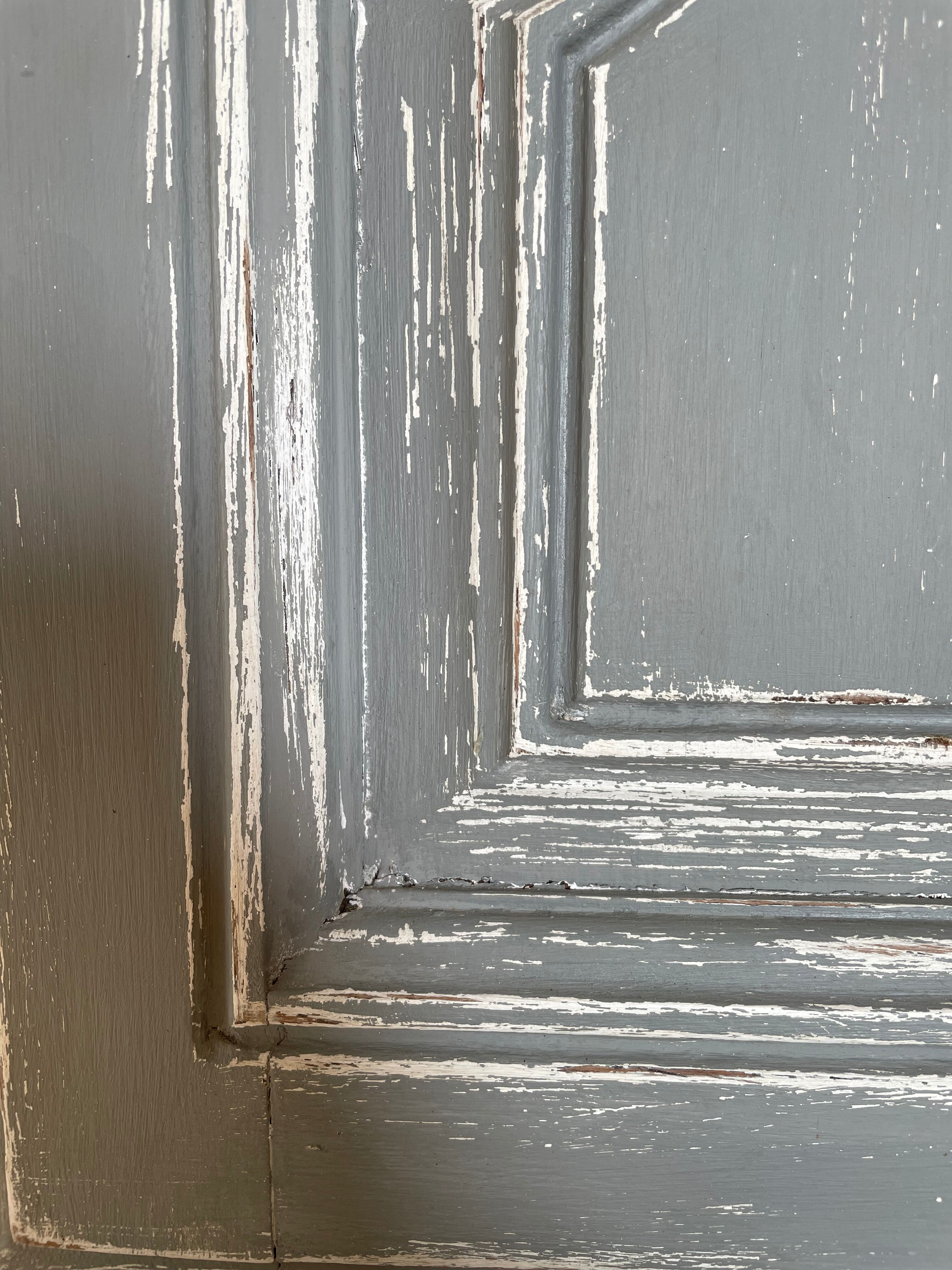 Gray patina woodwork door