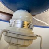 Pair of blue bedside lamps from the 60s by Les lampes d'Albret