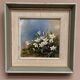 Mid-Century Oil on Panel “Flowers” by G. Sigrand, Vintage & Framed 24 × 24 cm