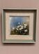 Mid-Century Oil on Panel “Flowers” by G. Sigrand, Vintage & Framed 24 × 24 cm