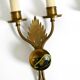A pair of mid-century modern brass wall lamps by Vereinigte Werkstätten
