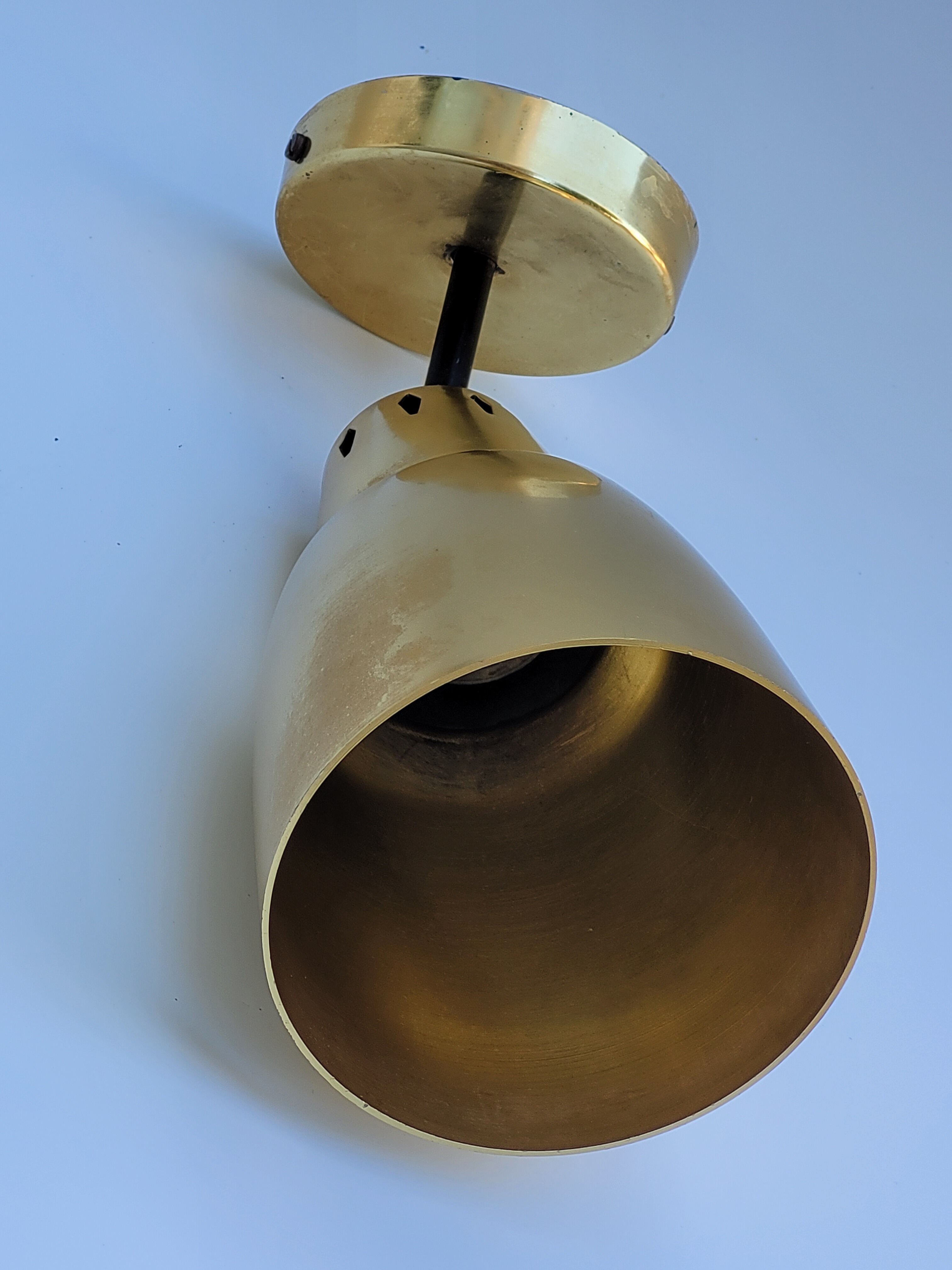 Wall lamp gilded aluminum from the 60s edited by Parscot