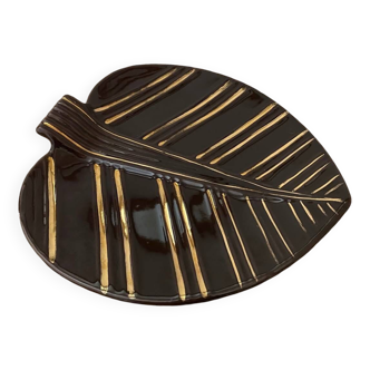 Vide-poches Art déco en porcelaine en forme de feuilles