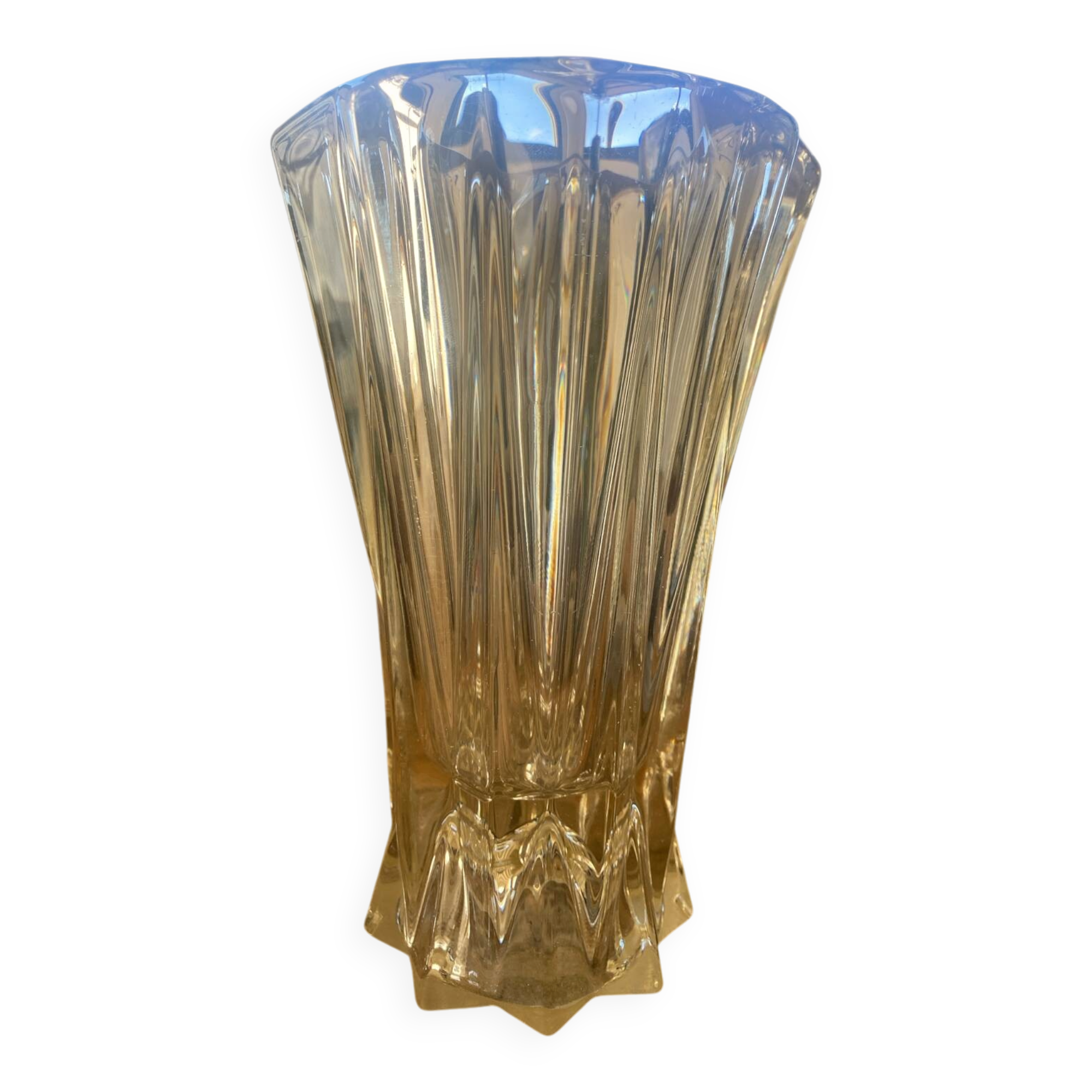 Vase en Verre moule années 50