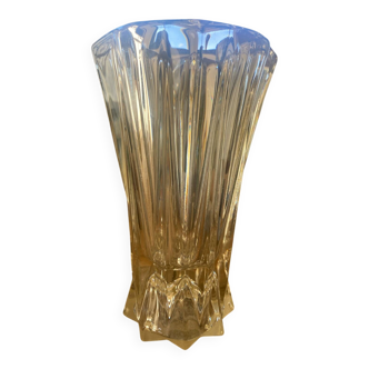 Moulded glass vase from the 1950s